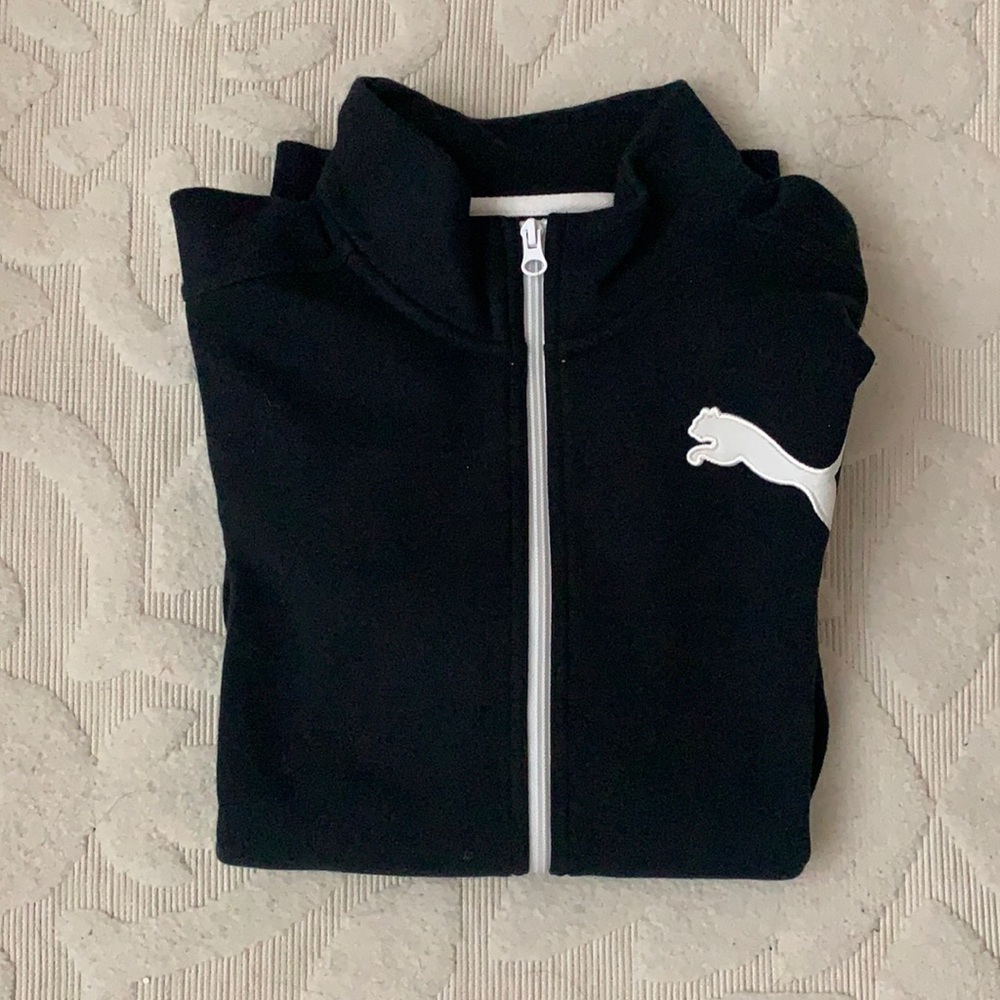 Like New Men’s Puma Zip Up Jacket Black/White M